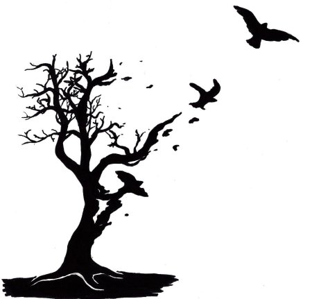 Дерево силуэт