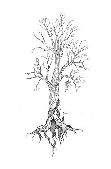 Рисунок карандашом дерево