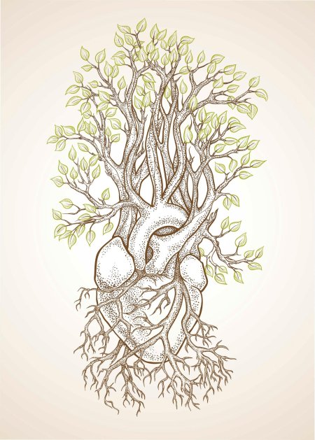 Дерево тату эскиз