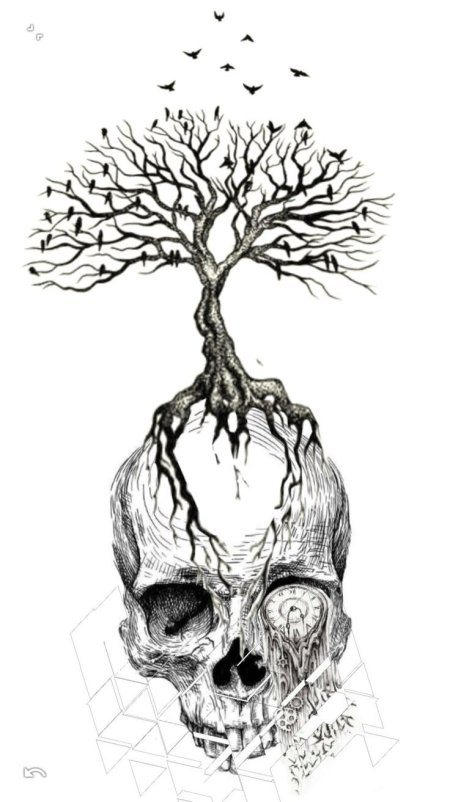 Череп дерево