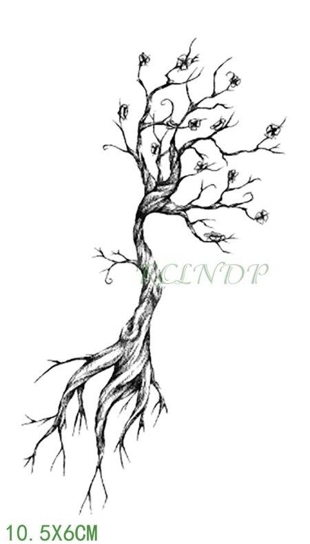 Тату ветви дерева