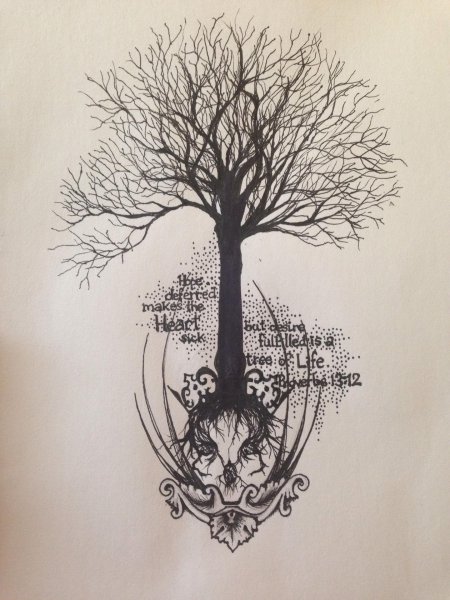 Дерево иггдрасиль тату