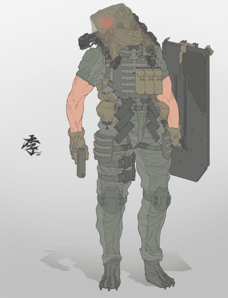 Арасака киберпанк солдаты