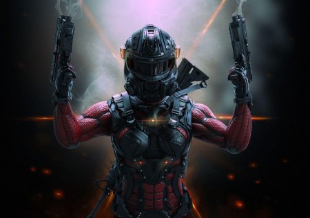 Киберпанк sci fi солдаты
