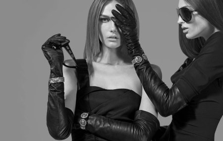 Длинные кожаные перчатки