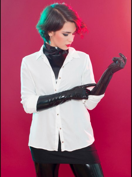 Перчатки кожаные женские