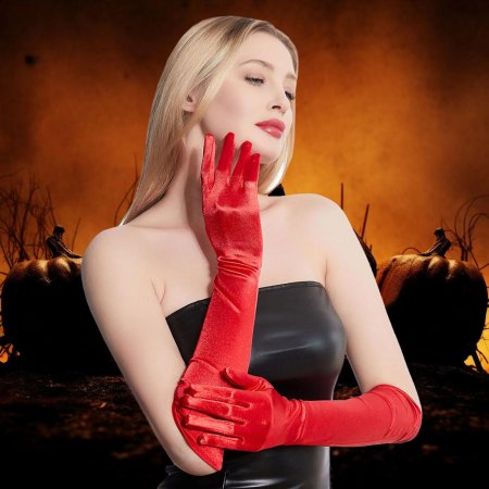 Длинные женские перчатки