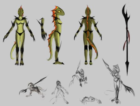 Ящерка лизард референс