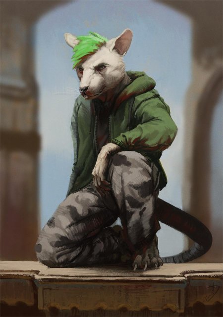 Крыса фурри арт