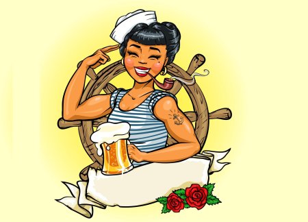 Девушка с пивом