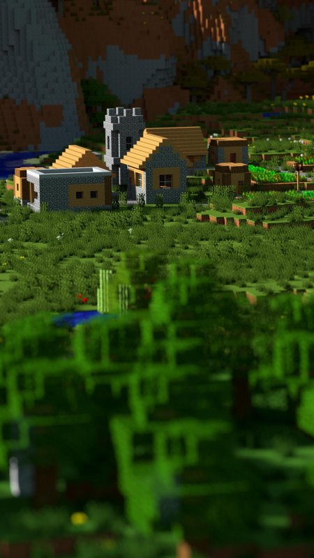 Красивая деревня майнкрафт