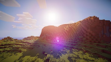 Красивый пейзаж в майнкрафте