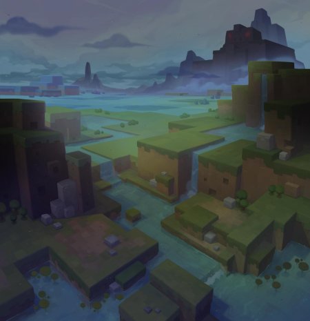 Майнкрафт арт пейзаж