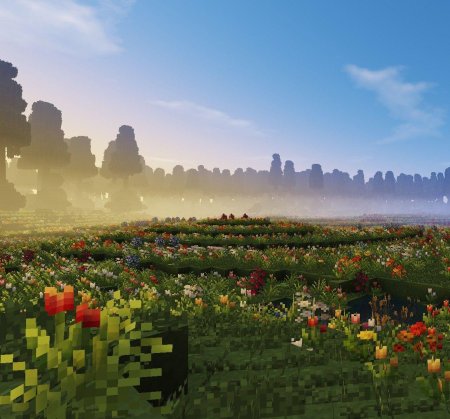 Цветочный биом в майнкрафт