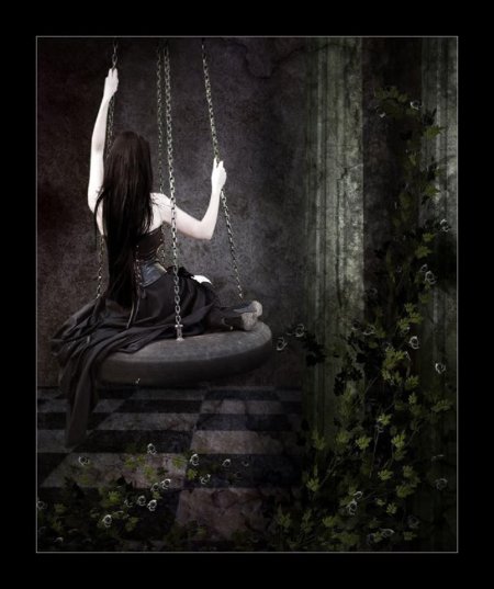 Девушка на качели