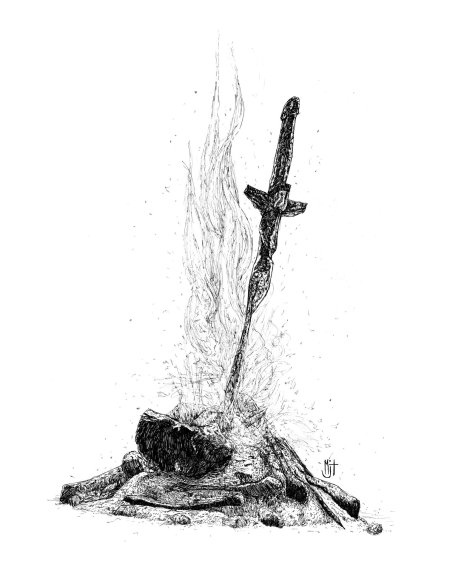 Dark souls костер тату