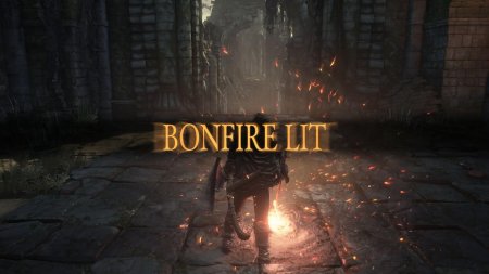 Bonfire lit dark souls