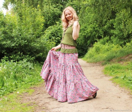 Летняя длинная юбка