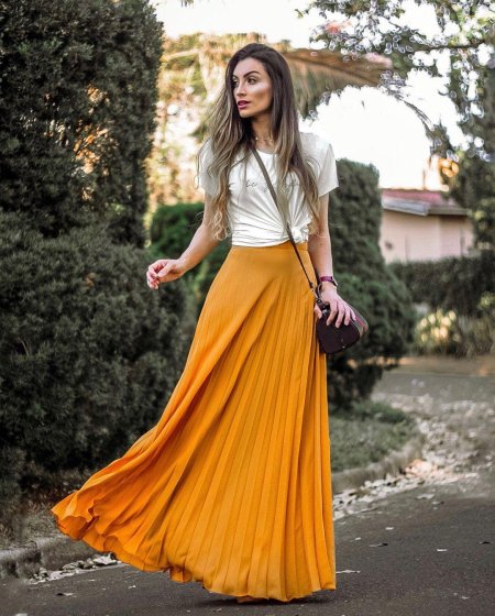 Юбка плиссе макси