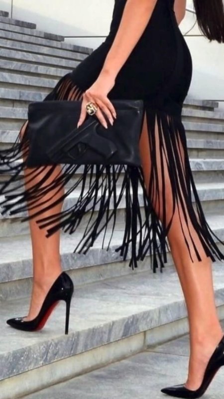 Платье с бахромой с шеин