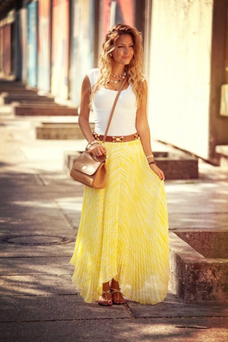 Юбка шифон макси zara