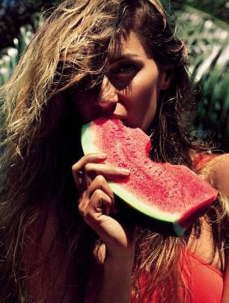 Фотосессия с арбузами девушка