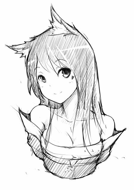 Рисунок карандашом для срисовки аниме