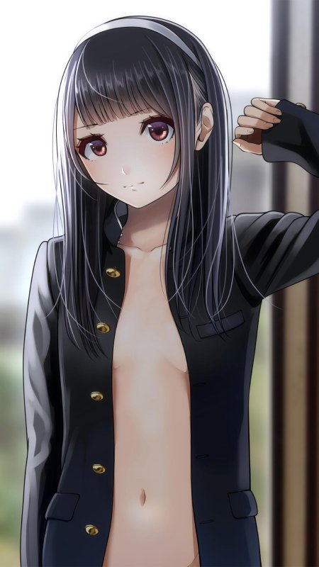 Аниме девушки с черными волосами и карими глазами