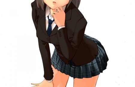 Аниме девушка в школьной форме