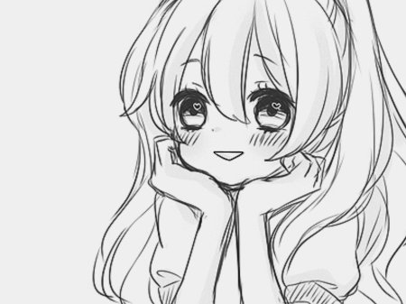 Рисунки для срисовки аниме девушки