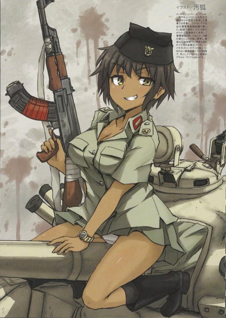 Военная девушка аниме