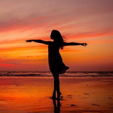 Девушка закат