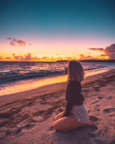 Море девушка