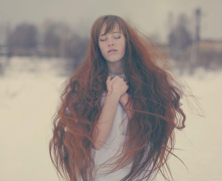 Длинные рыжие волосы