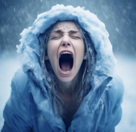 Замерзшая девушка