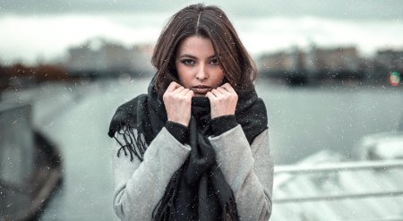 Девушка зимой