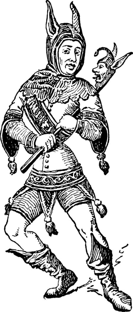 Шут средневекового века для печати