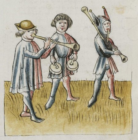 Средневековый музыкант xv век