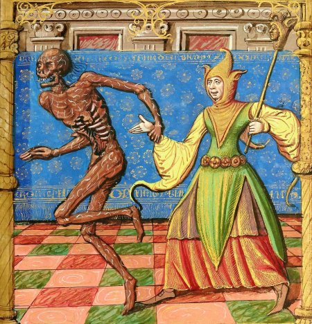 Шут средневековая миниатюра