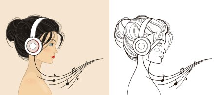 Раскраска человек в наушниках