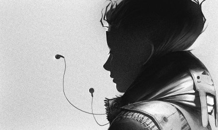 Девушка с наушниками