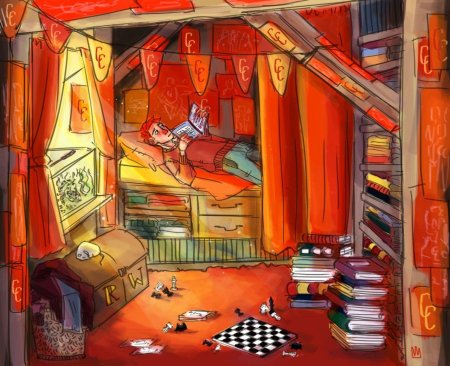 Нора дом уизли комната рона