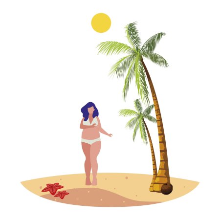 Летний пляж