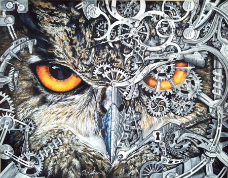 Сова стимпанк
