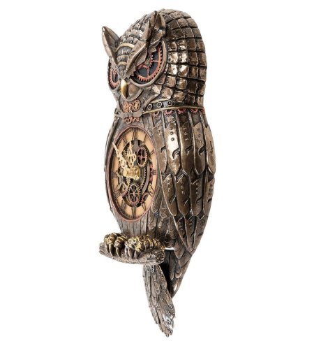 Ws- статуэтка-часы в стиле стимпанк \ сова