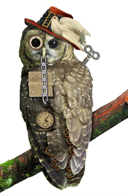 Филин в стиле стимпанк