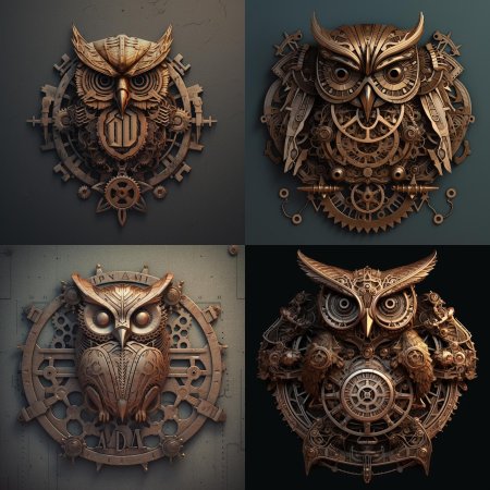Сова стимпанк