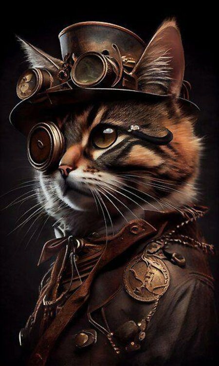 Кот стимпанк