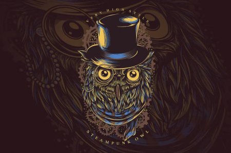 Сова стимпанк