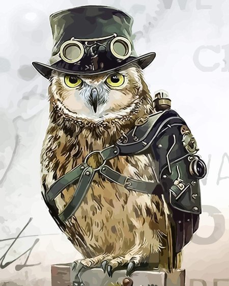 Сова стимпанк